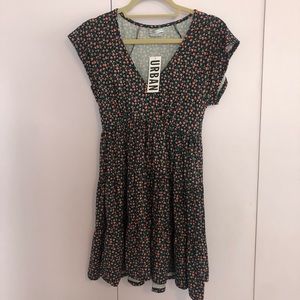 URBAN OUTFITTERS JULIA TIERED RUFFLE MINI DRESS